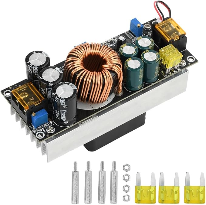 1800W DC Boost Converter,Aideepen 40A 14V-85V to 14-120V Boost Converter Voltage Regulator Car Step-up Power Supply Module DC Adjustable Voltage Converter