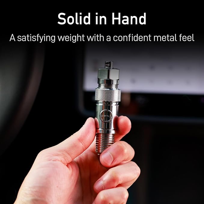 Spark Plug Electric Arc Lighter, Rechargeable Flameless USB-C Metal EDC Gear, Stainless Steel Gift for Men with Gift Box (Silver)