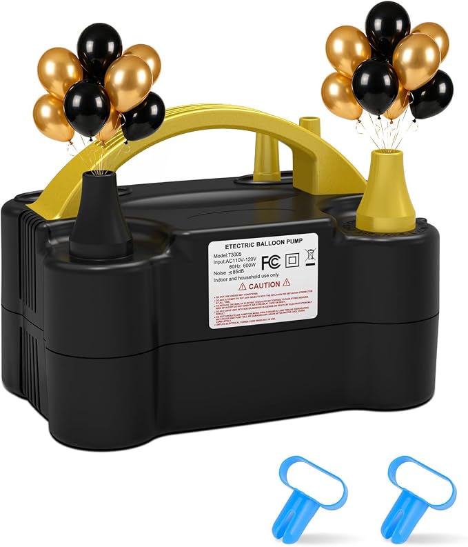 IDAODAN Electric Balloon Pump, Portable Electric Balloon Blower Machine Inflator Air Pump for Party Decorations