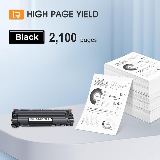 78A CE278A Black Toner Cartridge Replacement for HP 78A CE278A Toner Cartridge for HP LaserJet P1606dn 1536dnf MFP M1536dnf 1606dn P1606 P1566 P1560 Printer Ink -4 Pack