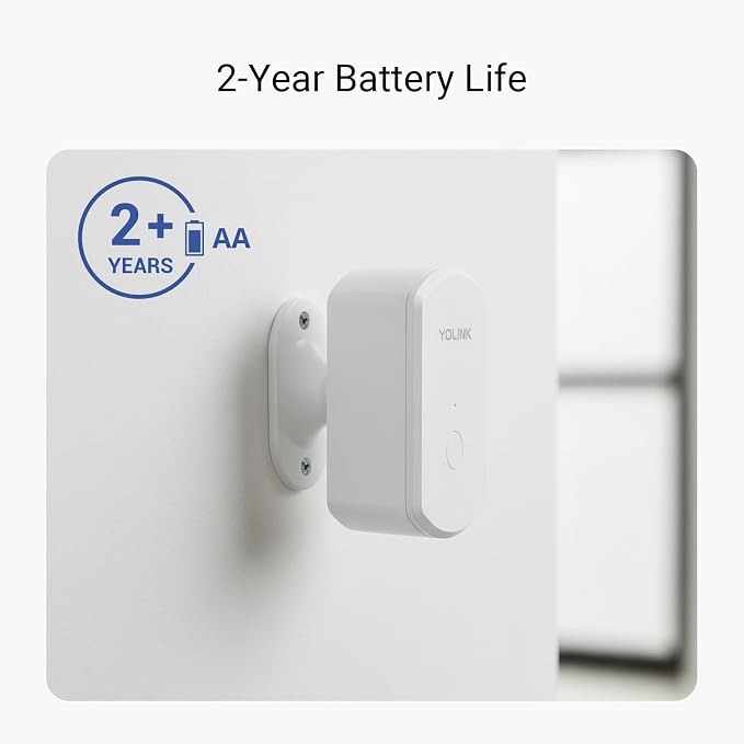 YoLink Indoor Motion Sensor RT, Radar Technology, Long Range, 2-Year Battery Life, Adjustable Sensitivity, Real-Time Alerts, Alarm Suppression, Alert Hold, No-Motion Detection, Hub Required YS7806