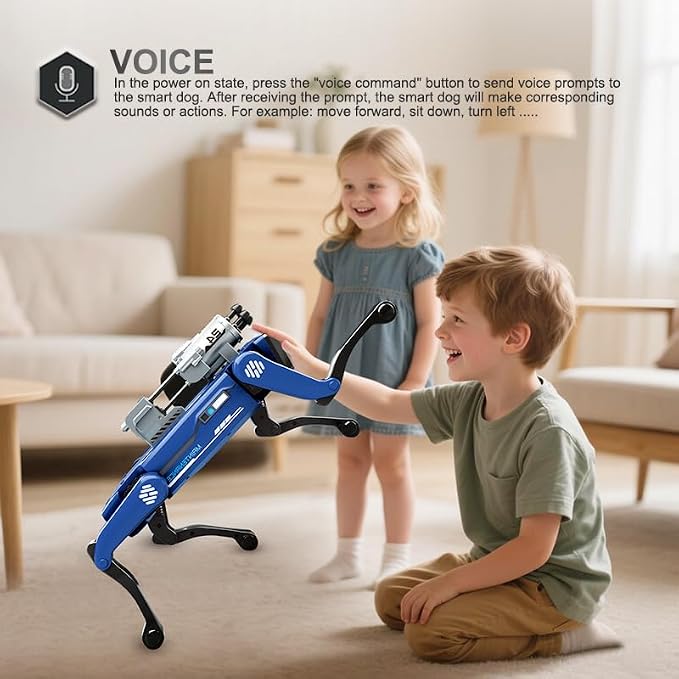 Smart Robot Dog for Kids, Voice & Remote Control Interactive AI Robotic Pet with 30+ Lifelike Actions, Programmable & Dancing STEM Toy, Best Gift