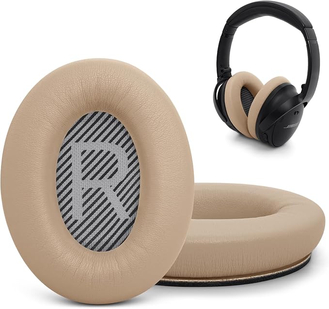 Premium Replacement Ear Pads for Bose QC35 & QC35ii Headphones Made by GEVO - Comfortable Adaptive Memory Foam and Extra Durable - Fits QuietComfort 35 & 35ii / SoundLink 1&2 AE | Beige