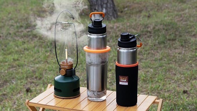 Flameless Cooking System - Self Heating Coffee Warmer Tumbler 30oz (900ml)- High Performance Coffee, MRE Heater & Food Warmer, No Gas/Fire/Electricity Needed, Portable Heating Pouch for Hiking, Fishing, Travel, and Emergency Survival (BC-004A)