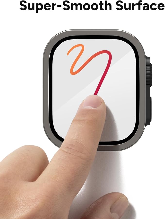 ZAGG XTR4 Glass Screen Protector for Apple Watch Ultra 3/2/ 1, Watch Size: 49mm - Fortified with Graphene, Blue Light Filter, Aluminum Frame, Titanium