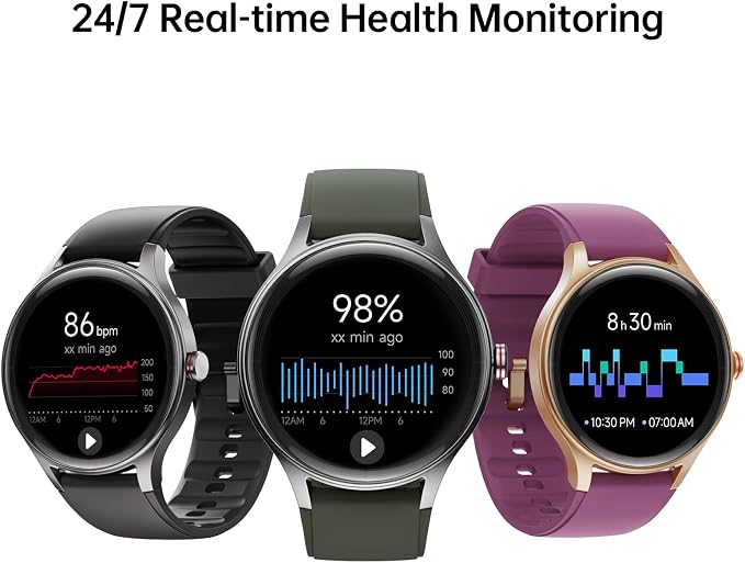Woneligo Smart Watch for Men,1.57inch AMOLED Touchscreen Fitness Watch for iPhone & Android,Heart Rate/Sp02/Sleep Monitor,110+ Sport Modes IP68 Waterproof Bluetooth Calls (Green, 1.57)