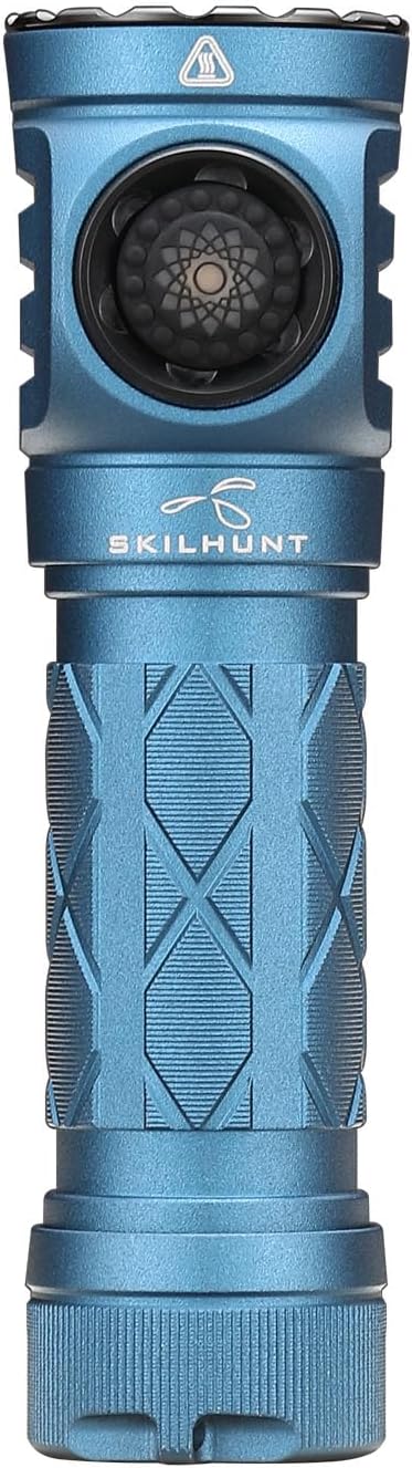 SKILHUNT EC150 USB-C Rechargeable Pocket Flashlight, High CRI,Compact Mini LED Torch for Everyday Use, Durable EDC Light (Blue, Neutral White 519A High CRI)