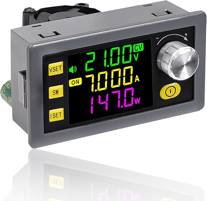 DC Adjustable Buck Boost Converter,Aideepen 150W Voltage Regulator 12V 24V DC 6-36V to 0-36V CC CV LCD Screen CNC Adjustment Used for Power Supply,LED Lighting,Solar Power Charging