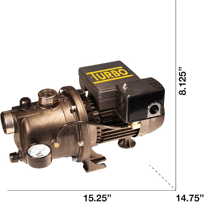 Turbo 3/4HP Non-Corrosive Shallow Well Jet Pump