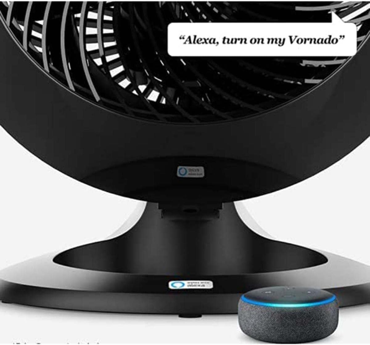 Vornado 660 AE Large Whole Room Works with Alexa Air Circulator Fan with 4 Speeds, Black, A Certified for Humans Device