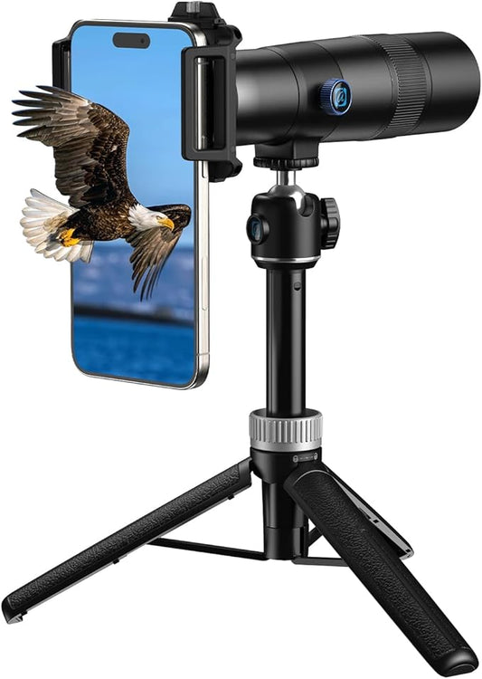 MIAO LAB 30X Telephoto Lens, High Power HD Telephoto Phone Lens with Adjustable Tripod and Universal Phone Clip, Phone Lens Attachment for iPhone & Android