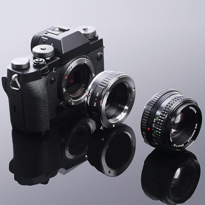 K&F Concept MD Minolta MD MC Rokkor Lens to Fujifilm FX Mount Camera Adapter,MD to FX Lens Adapter for Fuji X-Pro1 X-Pro2 X-E1 X-E2 X-M1 X-A1 X-A2 X-A3 X-A10