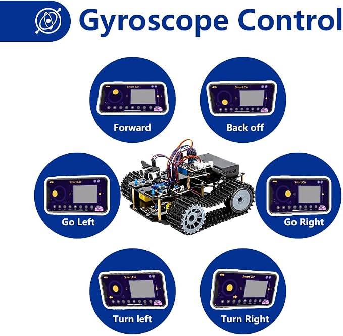 ACEBOTT Smart Robot Tank Car Kit with ESP32 for Arduino Robotics for Kids Ages 8-12 12-16 STEM Science Kits Coding Gifts for 8-16 Year Old Boys Girls Teens Cool Engineering Building Toys Unique Gifts