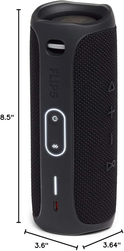 JBL Flip 5 Waterproof Portable Bluetooth Speaker - Black (Renewed)
