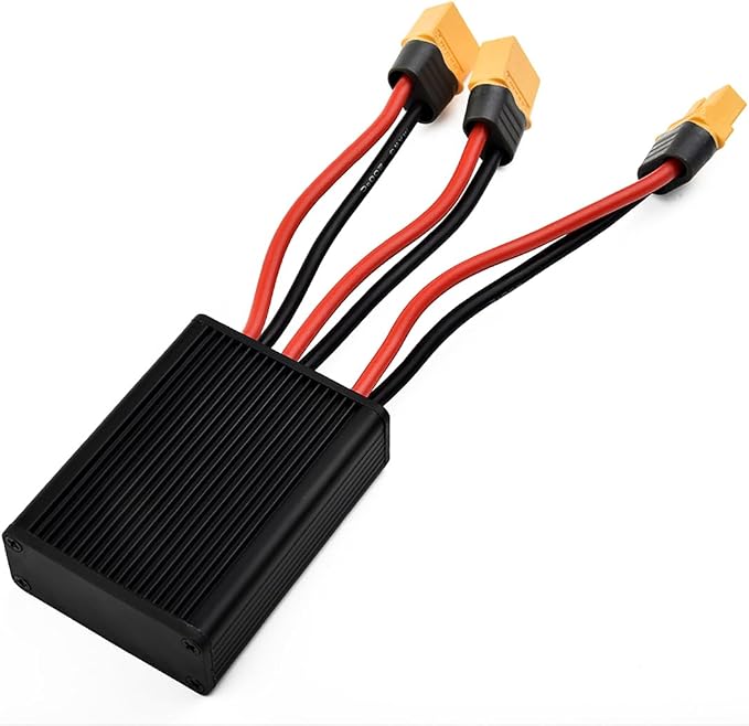 Electric Bike Dual Battery Discharge Converter 40A 24-72VDC Dual Battery Pack Switch Balancer Double Battery Parallel Module with XT60 Plug for 750w 1000w Motor