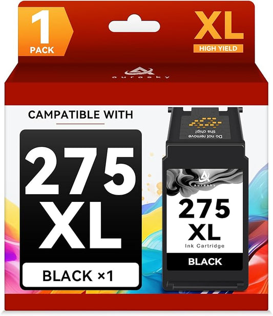 275XL PG-275XL Compatible Ink Cartridge Replacement for Canon 275 275XL PG-275 PG275 XL Black Ink for PIXMA TS3522 TR4720 TS3500 TS3520 TR4700 TR4722 TS3722 Printer Ink Cartridges, 1 Black