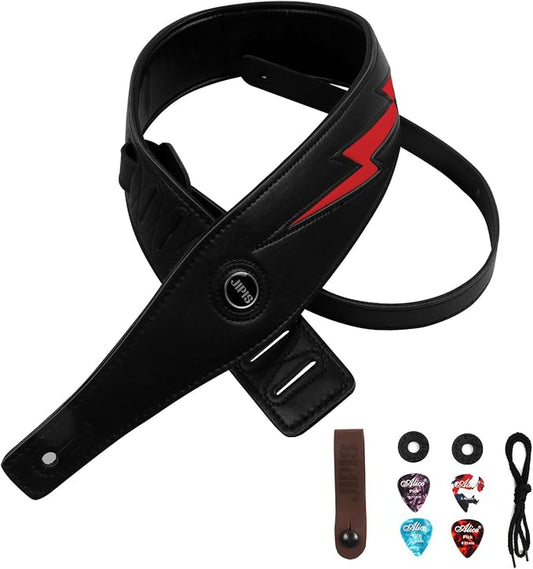Handmade Retro Embossed Guitar Strap Super Soft Cowhide Leather Belt for Electric Acoustic Guitar Bass Guitarra Gig