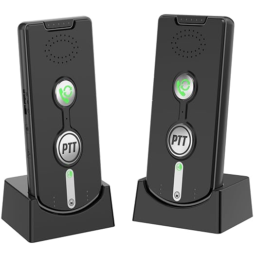 2 Way Wireless Intercom System for Home, 1/2 Mile Long Range, Hands Free Calling, Rechargeable, 120H Standby,Volume Control - Room to Room, Elderly Care, Indoor Outdoor,Use for Home Hospital Hote