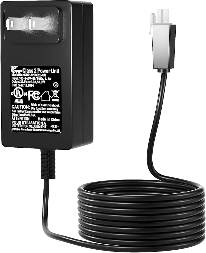 29V Power Cord for Standing Desk Compatible with Claiks P1.01.001 P101001 40" 48" 55" 63" Inches Electric Standing Desk Adjustable Height Stand up Desk Charger Power Adapter