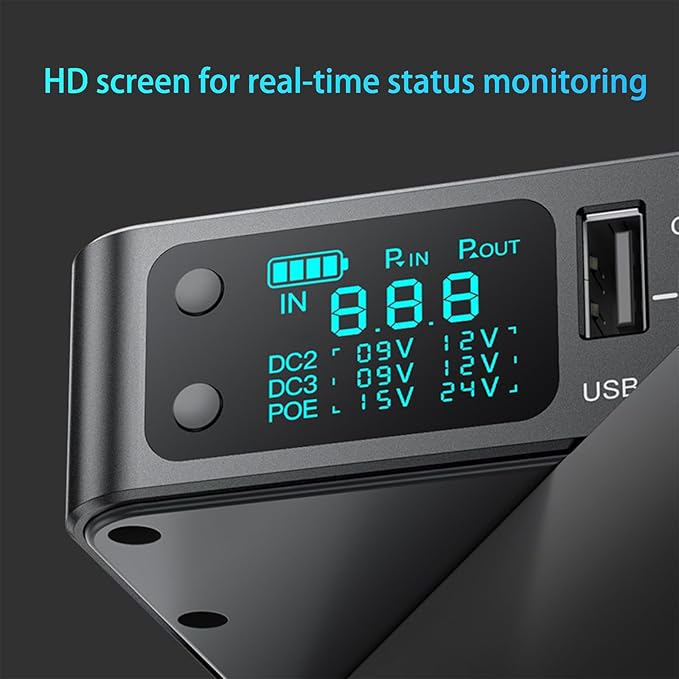 Battery Backup for Router CCTV 18000mAh(56Wh) 12V⎓2A DC UPS 9V⎓2A, Mini UPS USB 5V/3.6A