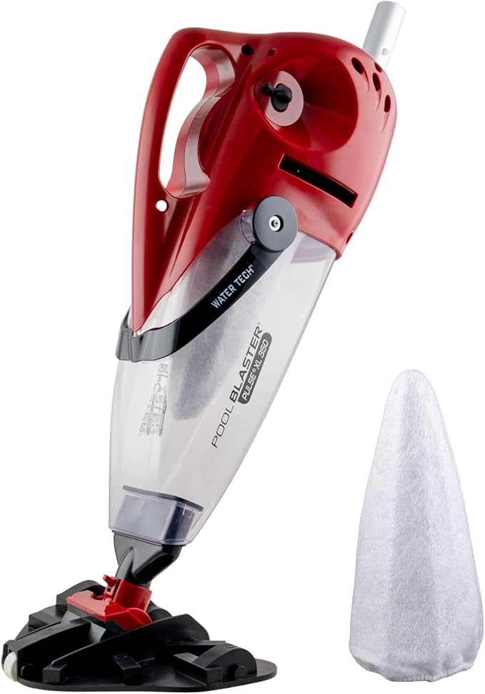 POOL BLASTER Pulse XL 350 Inground & Above Ground Pool Vacuum - American-Engineered Cordless Hoseless Vac with Auto-Start & XL Debris Chamber - Rechargeable Cleaner with 10.5" Head & 60 Min Runtime