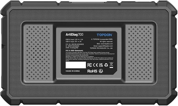 Topdon 5-inch Scan Tool - All Systems Scan, 15 Service Functions