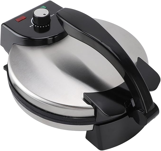 Asixxsix Roti Maker, 1100W 10inch Multipurpose Tortilla Press, Adjustable Temperature Control Non Stick Electric Tortilla Maker to Make Indian Chapati, Tortilla, Roti, Quesadilla