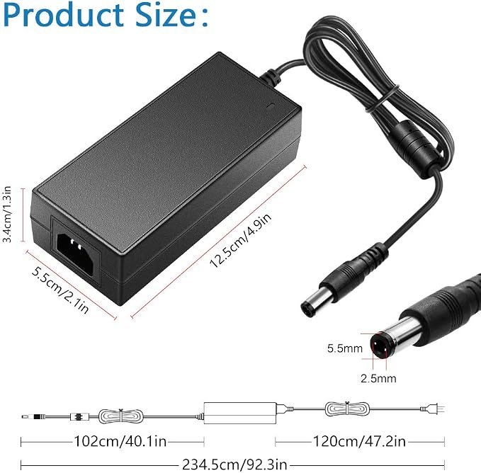 SHNITPWR 12V 6A AC DC Power Supply Adapter Converter 100V~240V AC to DC 12 Volt 6 Amp 72W LED Driver Transformer with 5.5x2.5mm Plug for 5050 3528 LED Strip 3D Printer CCTV Security System LCD Monitor
