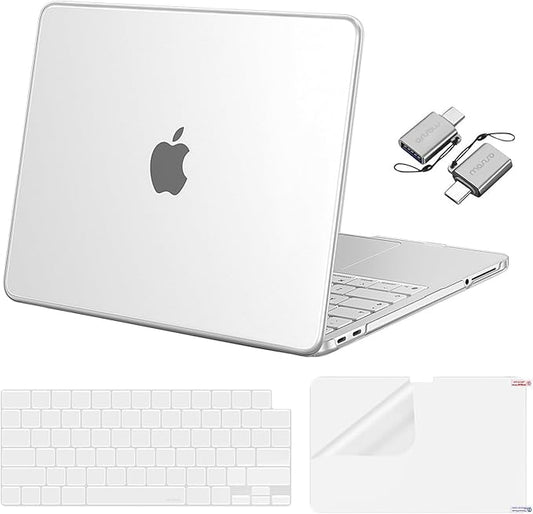 MOSISO Crack-Resistant Cover Compatible with MacBook Neo Case 13 inch 2026 Release Model A3404 with A18 Pro Chip, Protective Hard Shell&Keyboard Cover&Screen Film&Type C, Frosted Clear