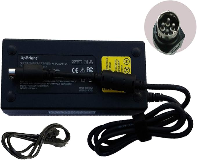 UpBright 4-Pin 48V AC/DC Adapter Compatible with Swann NVR16-8580 16 Ch 4k Network Video Recorder Ultra HD CCTV Security System NVR16-8580RN NVR-168580 CS CS-4803750 48VDC 3.75A 180W Power Supply Cord