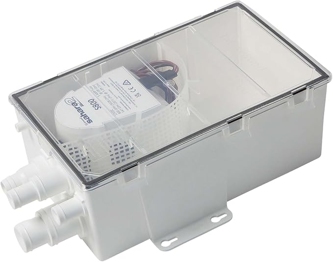Attwood 5143-4 Marine Shower Sump System MK2, 800 GPH Pump, 12V, Large Sized Box