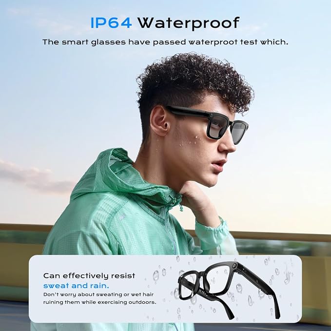 XO AI Smart Glasses,HD 1080P Camera Glasses with Video Recording & Photo Taking, Language Real-Time Translation Glasses and Color-Change Lens Perfect for Travel, Business