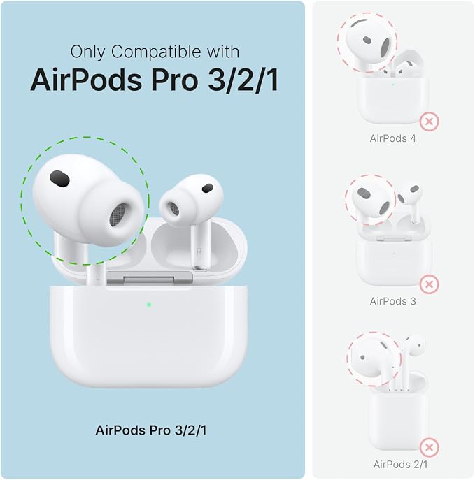 Catalyst Case for AirPods Pro 3, Waterproof IP67 & Drop-Proof Silicone Case Cover for Apple Airpod Pro 3, Wireless Charging Compatible, One-Piece Design with Carabiner for Active Lifestyles
