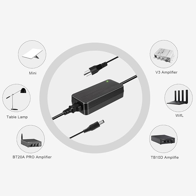 for Fosi Audio Power Supply Adapter, 48V 5A, Compatible with BT20A Pro, TB10D, V3, ZA3 Amplifiers
