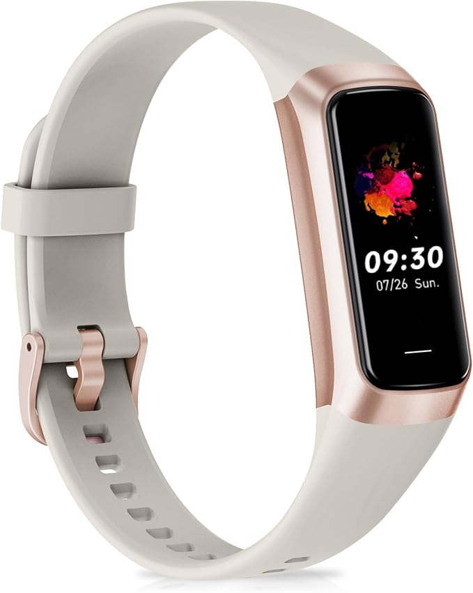 Fitness Tracker with 24/7 Heart Rate, Health Tracker with Calories Sleep Monitor, 1.10''AMOLED Touch Color Screen, Step Counter Activity Pedometer Smart Watch for Women Men