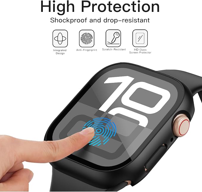 12pack Watch Band and 6pack Watch Screen Protector Compatible With Apple Watch 46mm Bands, Nylon Band and Case Organizer for iWatch Series 11 10