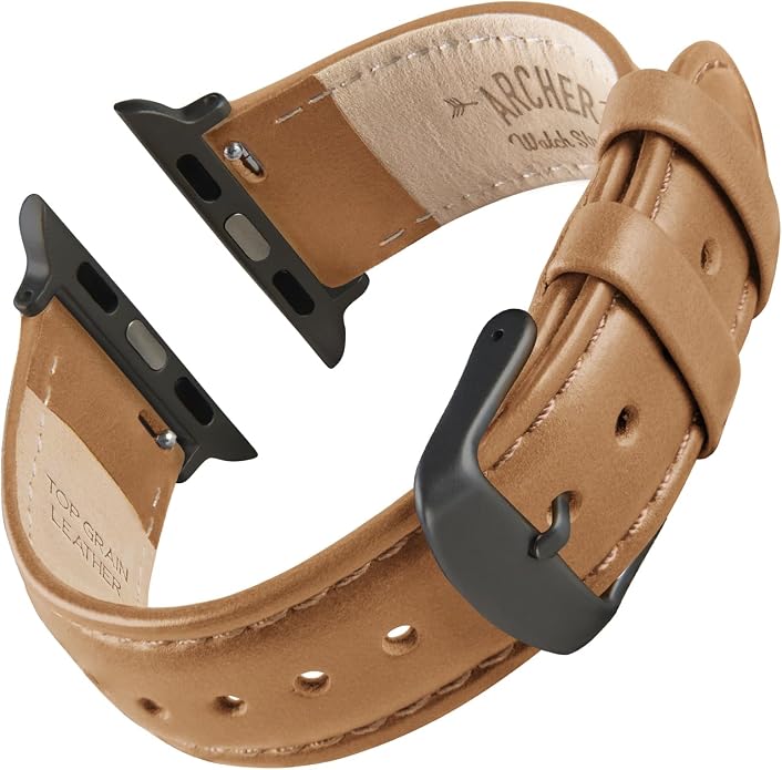 Archer Watch Straps - Top Grain Leather Watch Bands for Apple Watch