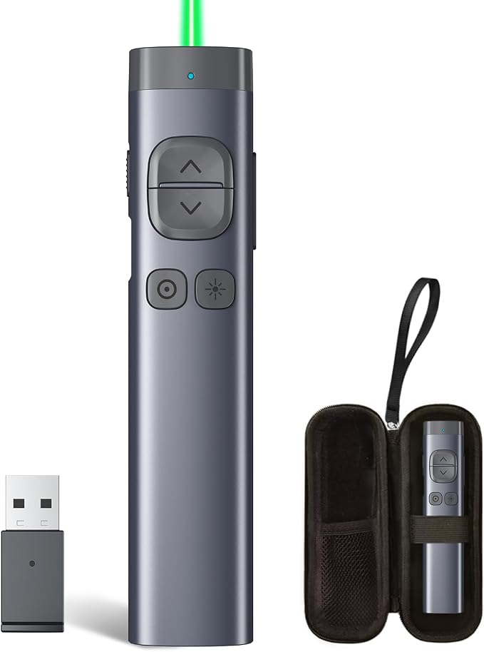 Norwii N97s TV Screen Presentation Clicker for powerpoint presentations, powerpoint clicker, Presentation Remote, Bluetooth Wireless Presenter, Digital Pointer for TV Screen Under Win/mac
