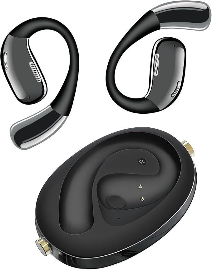 AI Language Translator Earbuds, Translation Earbuds Real Time, 3-in-1 Earbud Translator 144 Languages & Accents, Translation Headphones Fit iOS & Android for Travel Business Learning (A60 Black)