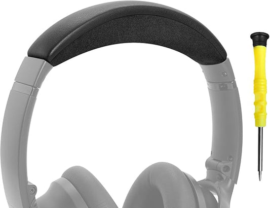 GEVO Headband Cover for Bose QC35 & QC35 ii (QuietComfort 35 II) & QC45 (QuietComfort 45) Over-Ear Headphones, Replacement Headstrap Pad Repair Part, Easy DIY Installation with Tool - Black