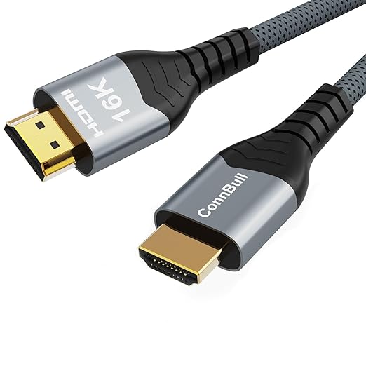 16K 10K 8K HDMI 2.2 Cable 96Gbps 1.64 FT/0.5M, Ultra High Speed HDMI Braided Cord Support 4K@480Hz 8K@240Hz, HDCP 2.2&2.3, Dynamic HDR, eARC,DTS:X, Compatible with Roku TV/HDTV/PS5/Blu-ray