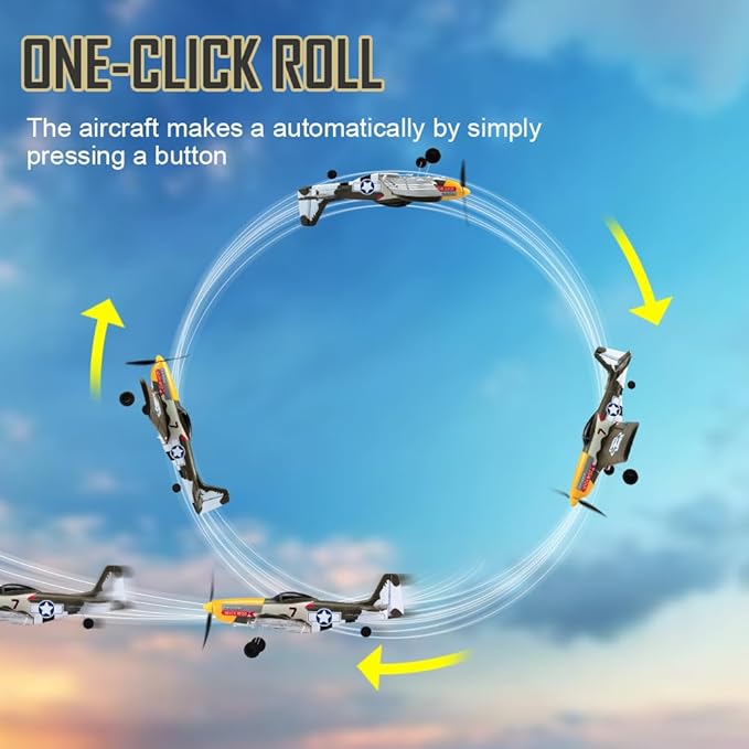 RC Plane 4 Channel Remote Control Airplane Ready to Fly P51D Mustang RC Airplane Easy Control for Beginners Adults
