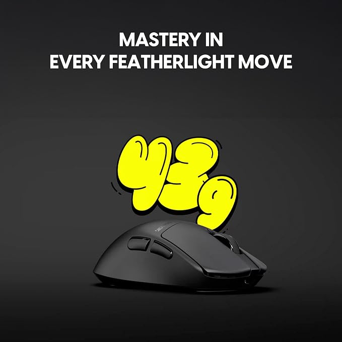 Pulsar Gaming Gears X3 LHD Crazylight Wireless Gaming Mouse, Ultra Lightweight 1.51 oz (43g), Hybrid Ergonomic, Optical Switch, 32000 DPI, 750 IPS, XS-1 Sensor, 8k Compatible (Left-Handed, Jet Black)