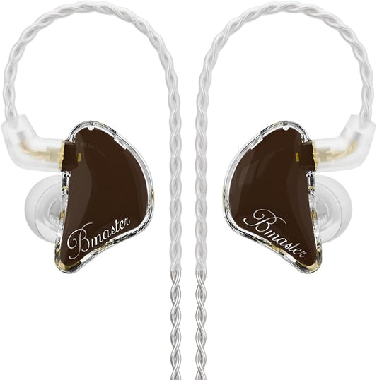BASN in Ear Monitor Headphones, Triple Driver IEM Earphones with Powerful Bass, Noise Isolation HiFi Stereo Wired Earbuds for Musicians Singers Drummers (Earth)