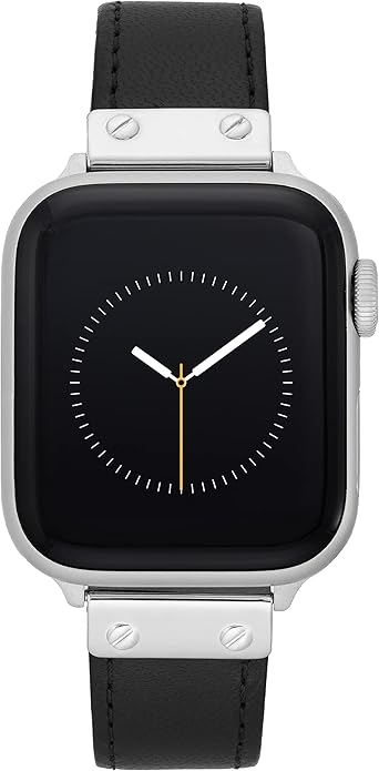 Anne Klein Leather Fashion Band for Apple Watch Secure, Adjustable, Apple Watch Band Replacement, Fits Most Wrists