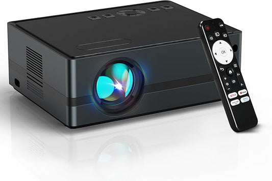 2000 ANSI Netflix Licensed Projector, Native 1080P 4K Supported Smart WiFi Bluetooth Projector, Auto Focus & 6D Keystone, Dolby Audio,Built-in Apps Home & Outdoor Cinema with HDMI/USB/AV Input