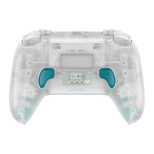 8BitDo Ultimate 2 Wireless Controller for Windows PC, Apple, Steam & Android, Gaming Controller with TMR Joysticks, Hall/Tactile Triggers, Motion Control, RGB Fire Ring, 1000Hz Polling Rate, Clear Blue