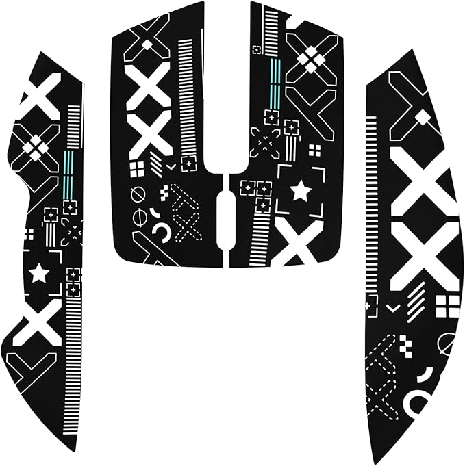 MAGIC-REFINER Attack Shark Gaming Mouse Anti-Slip Grip Tape, Compatible with Superlight Wireless pc Mouse,Sweat Resistant，Fine Feel,Cut to Fit，Cool Mouse Skins for Video Games/Office/Study(Black)