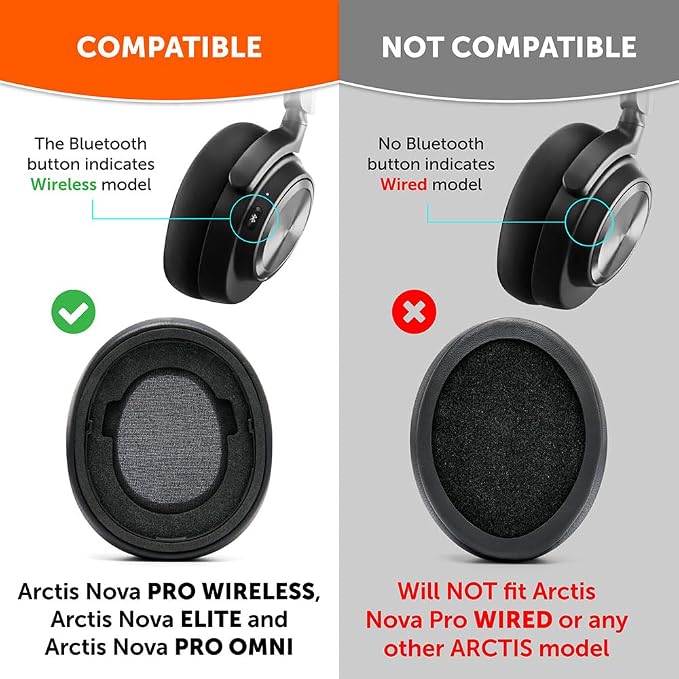 WC Freeze Nova Pro Wireless - Cooling Gel Earpads for Arctis Nova Pro Wireless, Nova Elite & Nova Pro Omni (Doesn’t Fit Other Models), by Wicked Cushions, Extra Thick & Comfortable | White