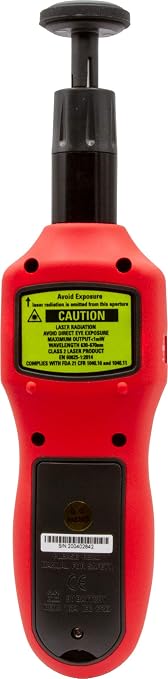 Triplett TA200 Contact and Non-Contact Laser Photo Tachometer with Certificate of Calibration to NIST
